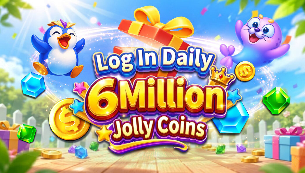 Jolly Wins daily login rewards announcement
